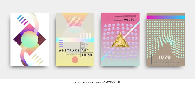 Modelo Placard com formas de bolhas líquidas abstratas, estilo geométrico memphis 80s e elementos de design 3d. Retrô arte para capas, banners, folhetos e cartazes. Ilustrações de vetor Eps10.