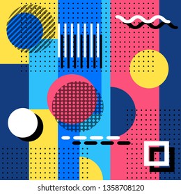 Placard Template Abstract Shapes 80s Memphis Stock Vector (Royalty Free ...