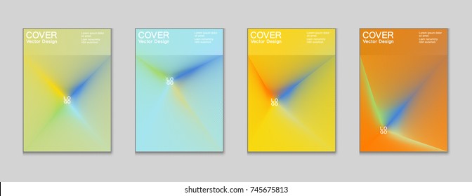 Placard templates set with abstract halftone lines rays, 80s memphis geometric style poster design elements. Retro art halftone vector illustration for banners, flyers, placards and party posters. 