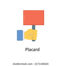 Placard  vector flat icon for web isolated on white background EPS 10 file