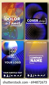 Placards with abstract liquid bubbles  and lines, 80s memphis geometric style flat and 3d design elements. Retro art for covers, banners, flyers and posters. Esp10 vector illustration