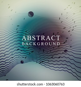 Placards with abstract liquid bubbles shapes, geometric style. Retro art for covers, banners, flyers and posters. Wavy poster