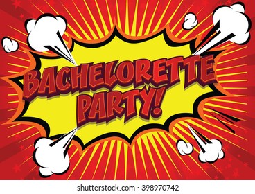 Placards for Bachelorette Party in comic style