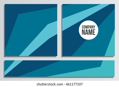 Placards with Web Banner. Corporate identity template. Business stationery mock-up with logo. Branding design