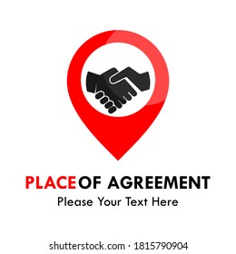 Place of agreement symbol logo template illustration