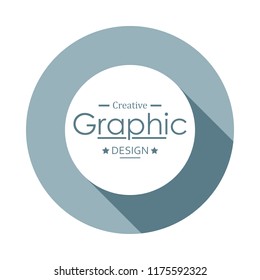 place for a brand icon in Flat long shadow style. One of web collection icon can be used for UI, UX