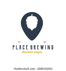 Place Brewing Vintage Rretro Silhouette