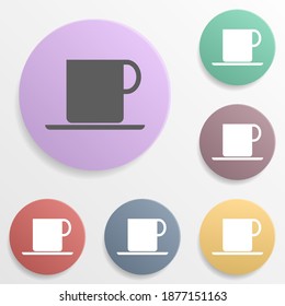 Place cafe badge color set icon. Simple glyph, flat vector of map icons for ui and ux, website or mobile application