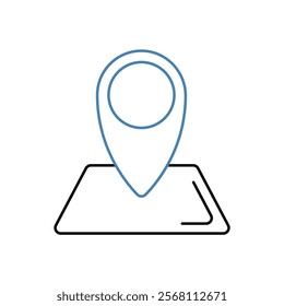 place concept line icon. Simple element illustration. 
place concept outline symbol design.