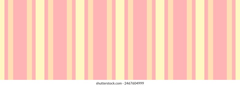 Place fabric lines pattern, tile seamless textile texture. Scenery stripe background vector vertical in light and peach puff color.