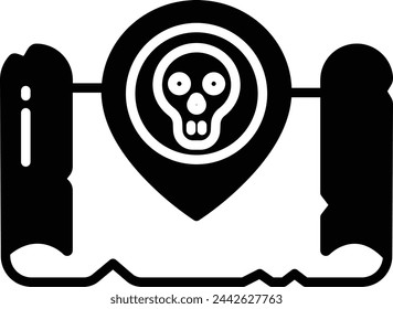 Place glyph and line vector illustration