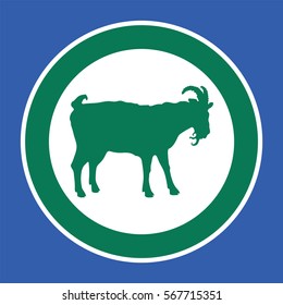 Place goat sign.
Control of movement within a predetermined area of farm animals.