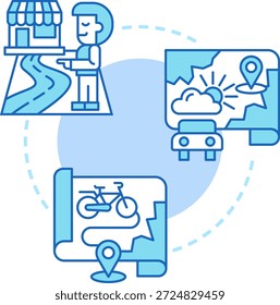 Ilustración De Seguimiento De Lugar Y Gps