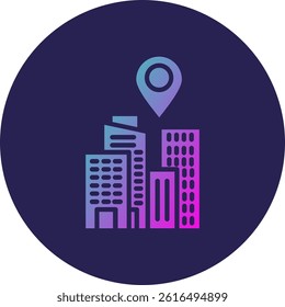 Place Holder Glyph Circle Gradient Icon