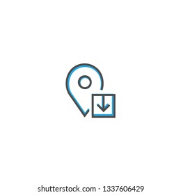 Place holder icon design. Interaction icon line vector illustration design