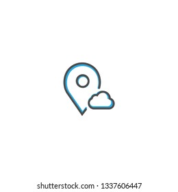 Place holder icon design. Interaction icon line vector illustration design
