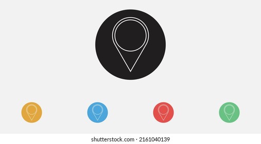 Place Holder Icon, Pin, Vector.Pin Icon Vector. Location Sign. Navigation Map, Gps, Direction, Place, Compass, Contact, Search Concept. Flat Style For Graphic Design, Logo, Web, UI, Mobile App, EPS10