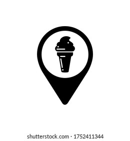 place ice cream icon vector illustration