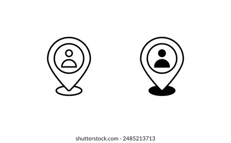Colocar diseño de icono con fondo blanco ilustración de stock