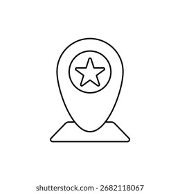 Place icon outline editable stroke line drawing eps.