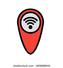 Place icon vector illustration in filled line style about internet of things for any projects, use for website mobile app presentation