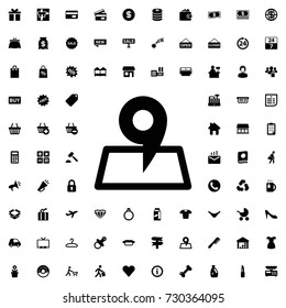 Place icon vector isolated on white background. set of filled shopping icons.