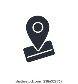 place icon. vector.Editable stroke.linear style sign for use web design,logo.Symbol illustration.