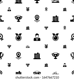 place icons pattern seamless. Included editable filled Geo Targeting, winner, bicycle parking, award, medal, castle, achievement, champion icons. place icons for web and mobile.