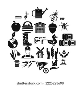 Place icons set. Simple set of 25 place vector icons for web isolated on white background