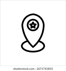 ícones de local. ilustração de vetor de linha simples