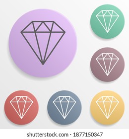 Place of jewelry store badge color set icon. Simple glyph, flat vector of map icons for ui and ux, website or mobile application