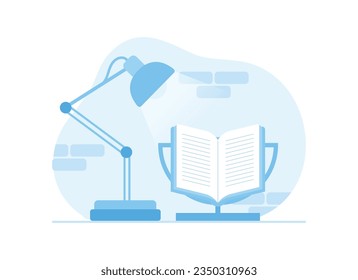 a place to learn trending concept flat illustration