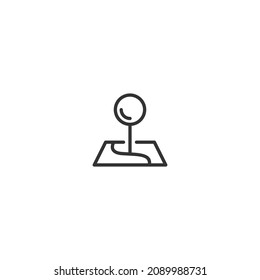 place line icon, outline vector sign, pixel perfect icon