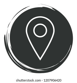 Place line vector symbol. Pin sign. Marker icon. Navigation.