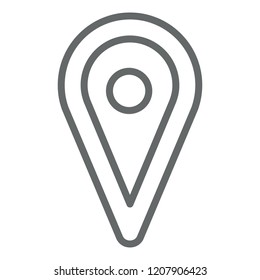 Place line vector symbol. Pin sign. Marker icon. Navigation.