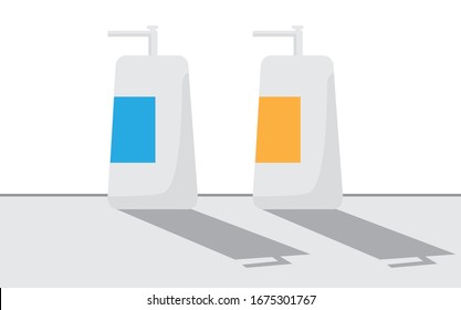 Coloque el frasco de spray de jabón líquido. Sirve como herramienta para la higiene del cuerpo o de las manos. Se puede colocar en el baño