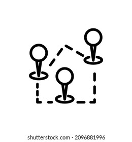 Place location Navigation and Map icon line style