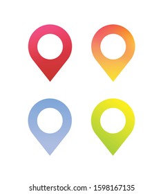 place logo icon design template with gradient color set