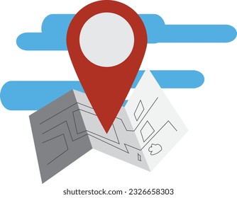 Place and map, business concepts for the construction sector, shown in flat vector design.