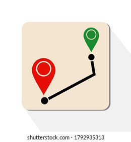 place mark icon, digital map. in a flat style