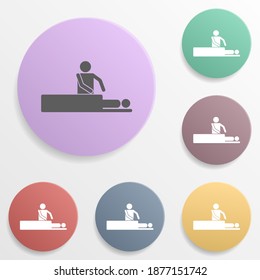 Place of massage badge color set icon. Simple glyph, flat vector of map icons for ui and ux, website or mobile application