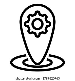 Place optimization icon vector illustration in line style for any projects, use for website mobile app presentation