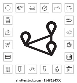 Place outline icon illustration isolated vector sign symbol