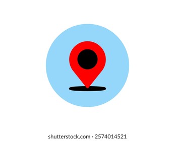place pin icon, simple flat style, vector illustration symbol sign logo template pictogram, for ui or ux isolated on white for mobile app, editable	