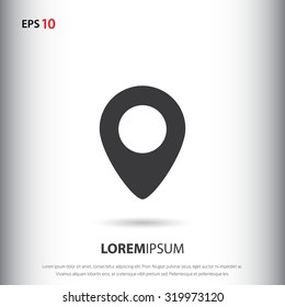 Place pin vector icon for web and mobile