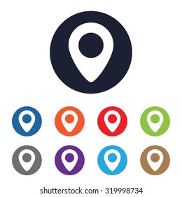 Place pin vector icon for web and mobile