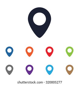 Place pin vector icon for web and mobile