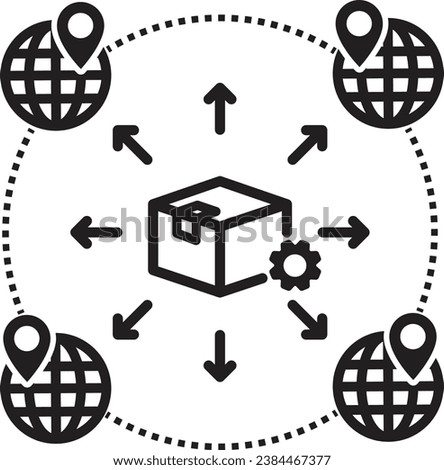 place platform illustration distribution channels icon vector