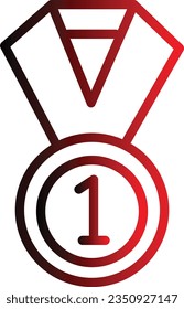 Place Prize Race Gradient Line Icon