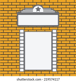 A place to put the movie poster. Vector illustration.